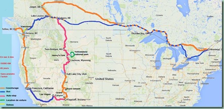 road-trip ouest Canada-USA